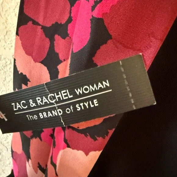 Zac & Rachel Black Pullover with Pink Floral Print Sleeves - Picture 5 of 7